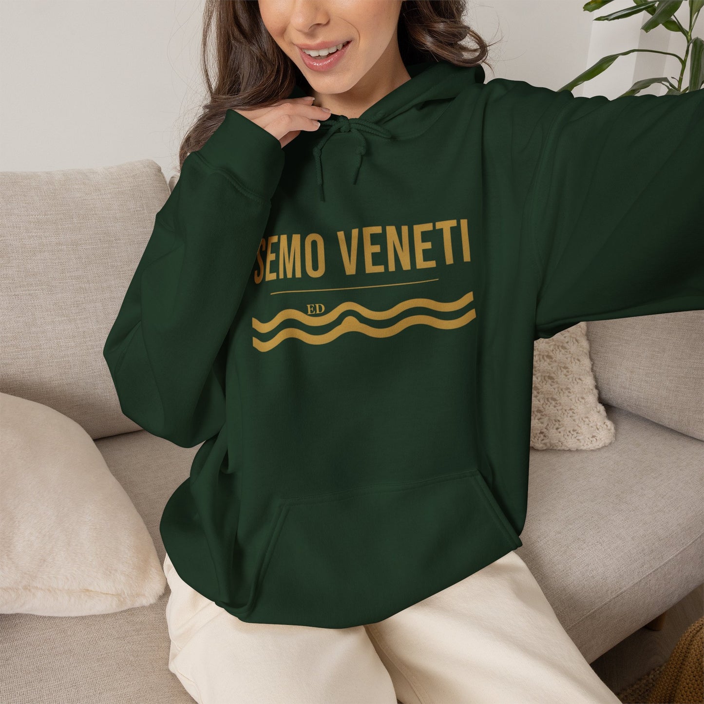 Felpa con cappuccio dell'orgoglio veneto | Semo Veneti Vestibilità calda