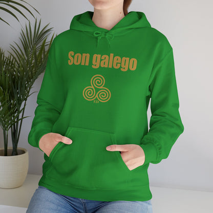 Felpa con cappuccio dell'orgoglio galiziano | Son Galego Vestibilità calda