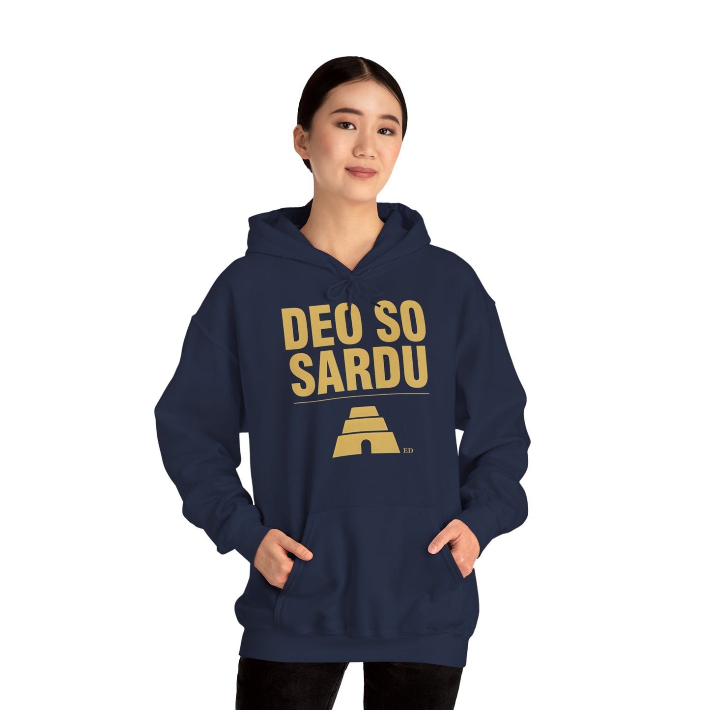 Hoodie mit sardischem Stolz | Deo So Sardu, warm geschnitten