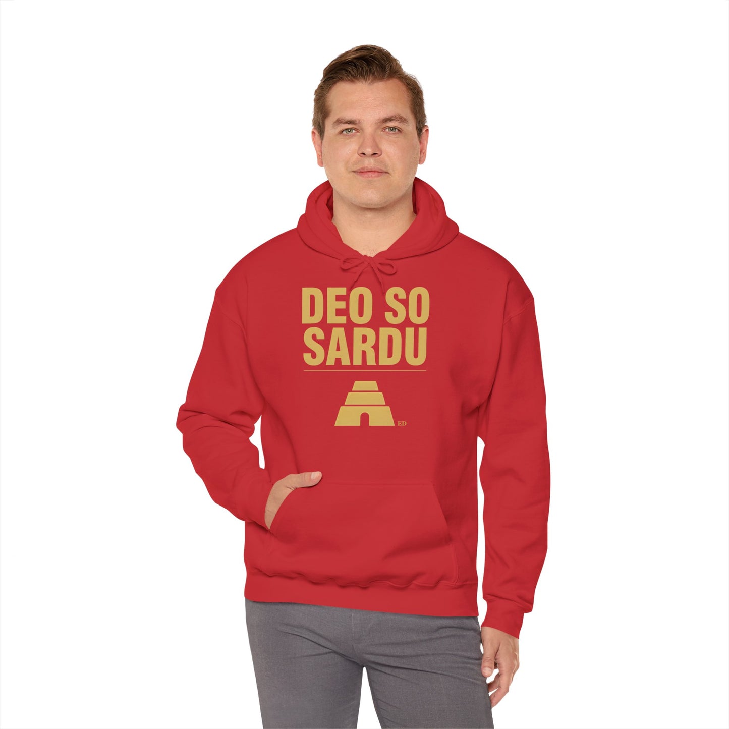 Hoodie mit sardischem Stolz | Deo So Sardu, warm geschnitten