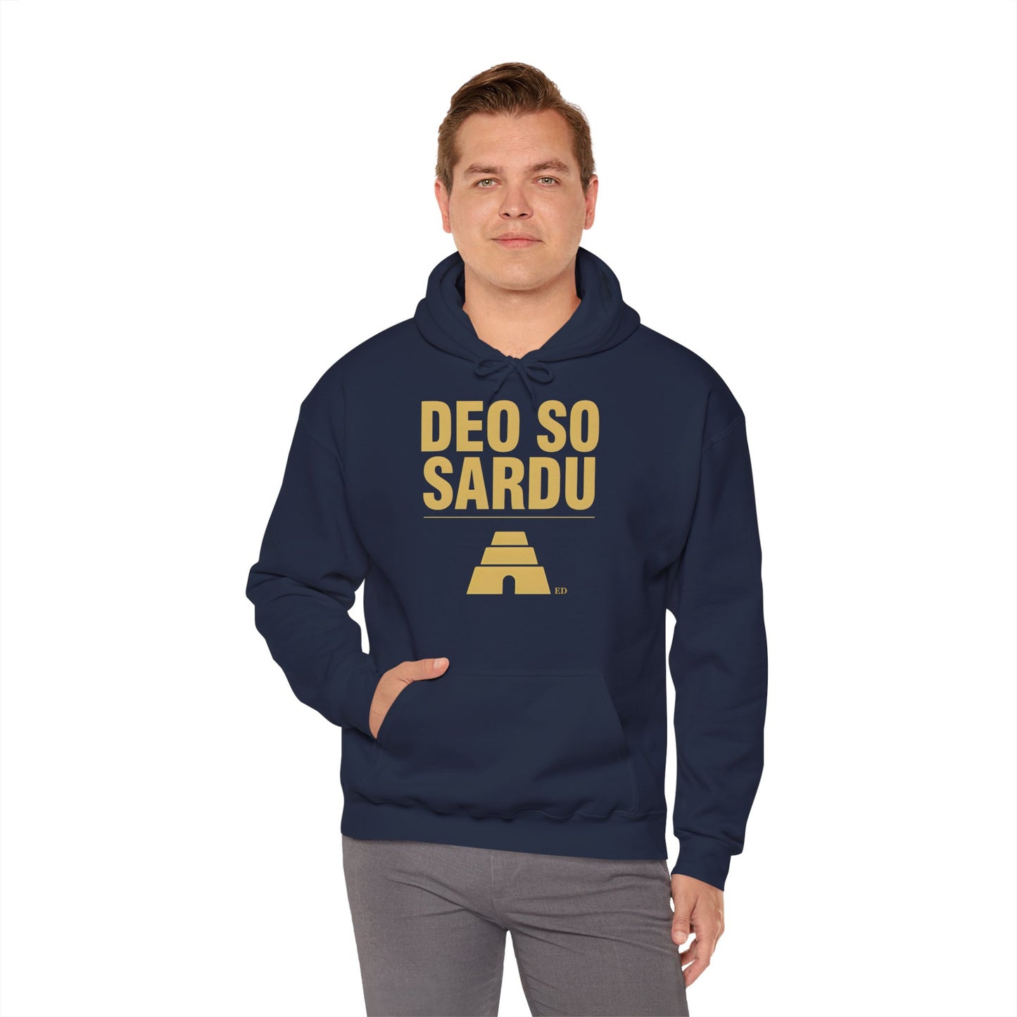 Hoodie mit sardischem Stolz | Deo So Sardu, warm geschnitten