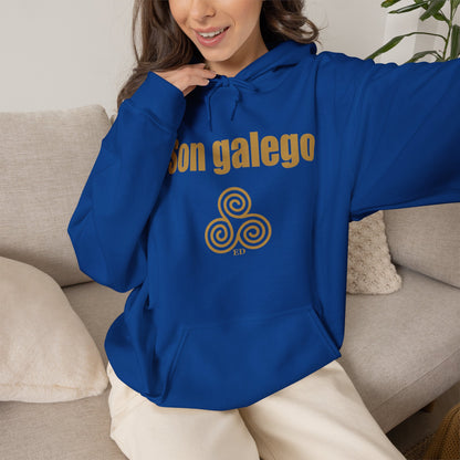 Felpa con cappuccio dell'orgoglio galiziano | Son Galego Vestibilità calda