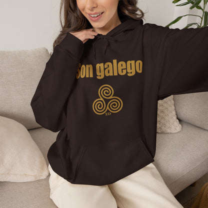 Felpa con cappuccio dell'orgoglio galiziano | Son Galego Vestibilità calda