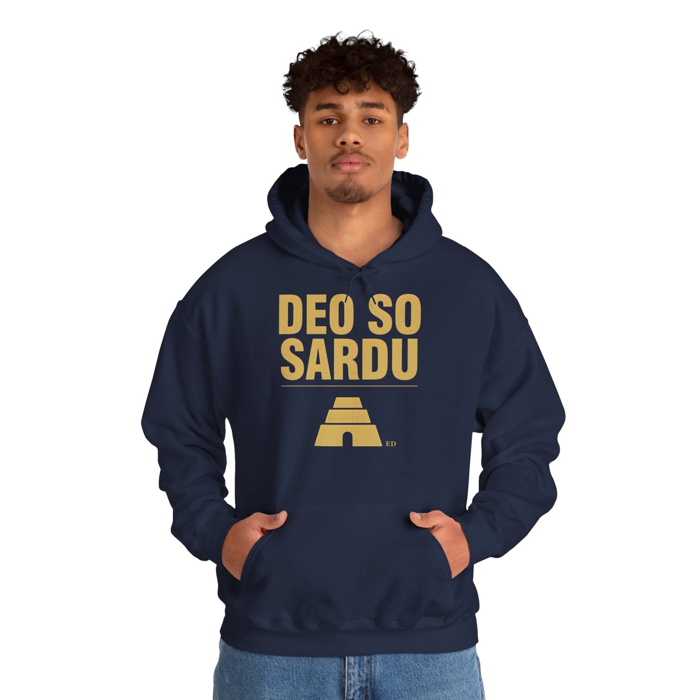 Hoodie mit sardischem Stolz | Deo So Sardu, warm geschnitten