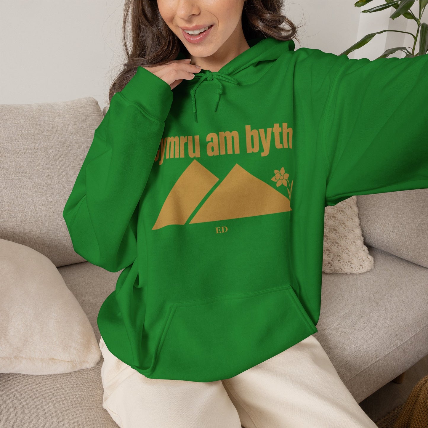 Felpa con cappuccio dell'orgoglio gallese | Modello caldo Cymru Am Byth