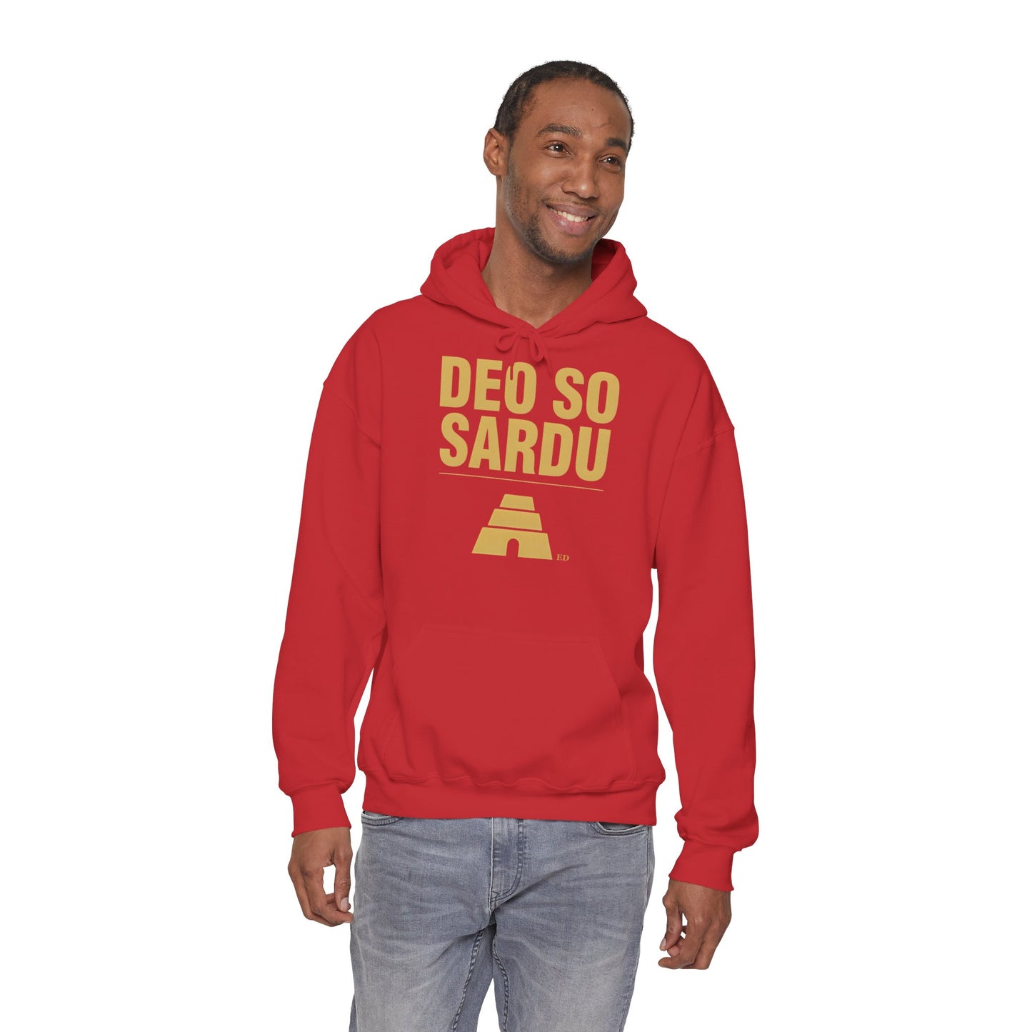 Hoodie mit sardischem Stolz | Deo So Sardu, warm geschnitten