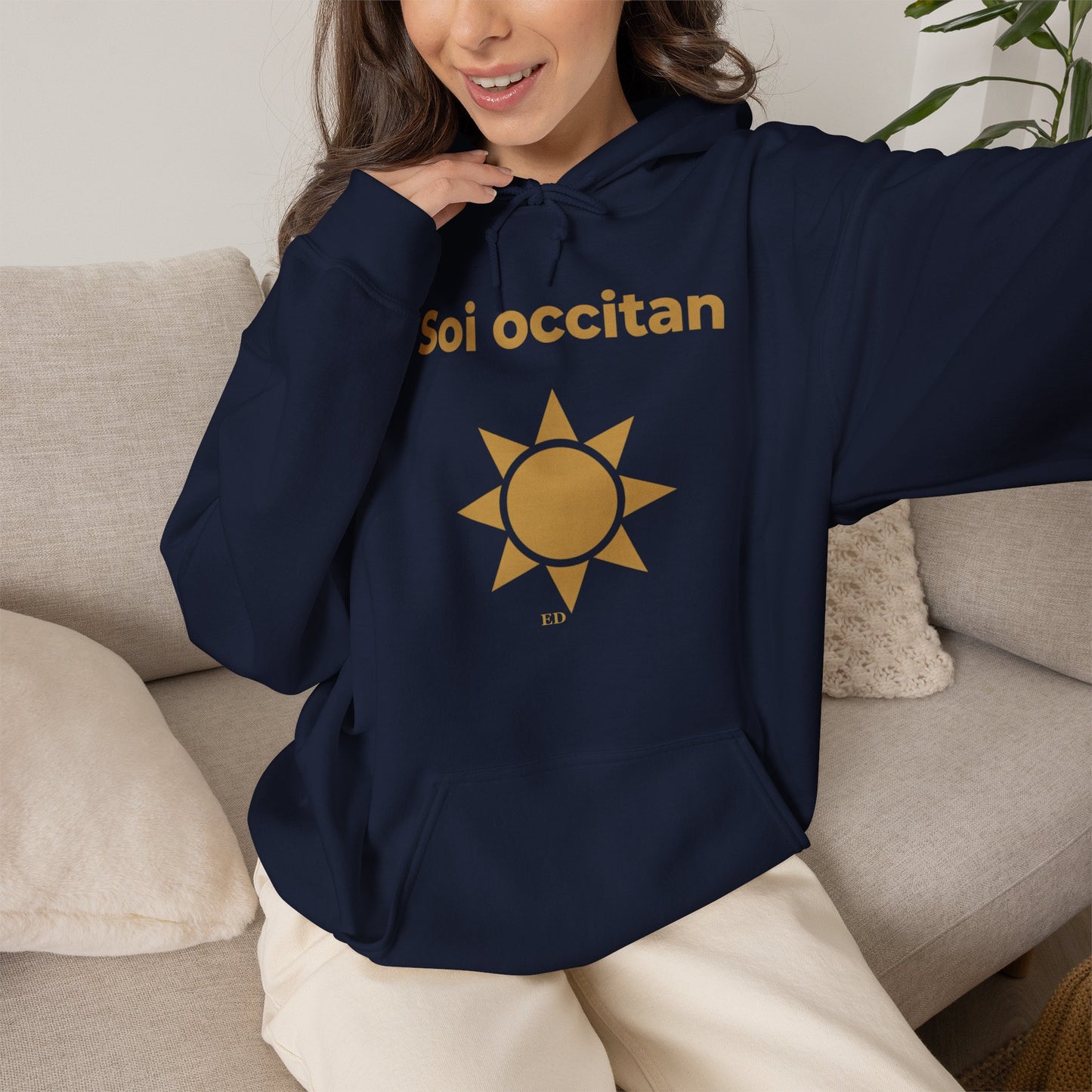 Hoodie mit okzitanischem Stolz | Soi Occitan, warm geschnitten