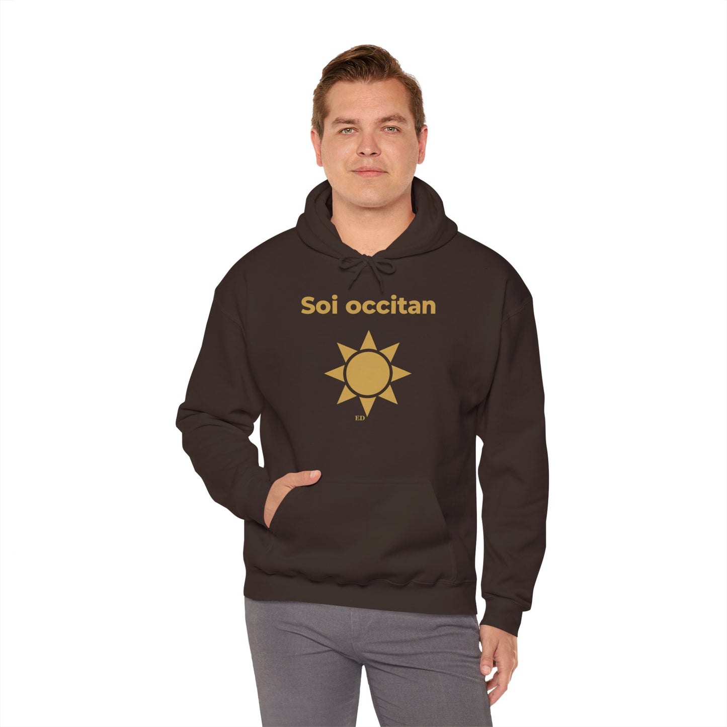 Hoodie mit okzitanischem Stolz | Soi Occitan, warm geschnitten