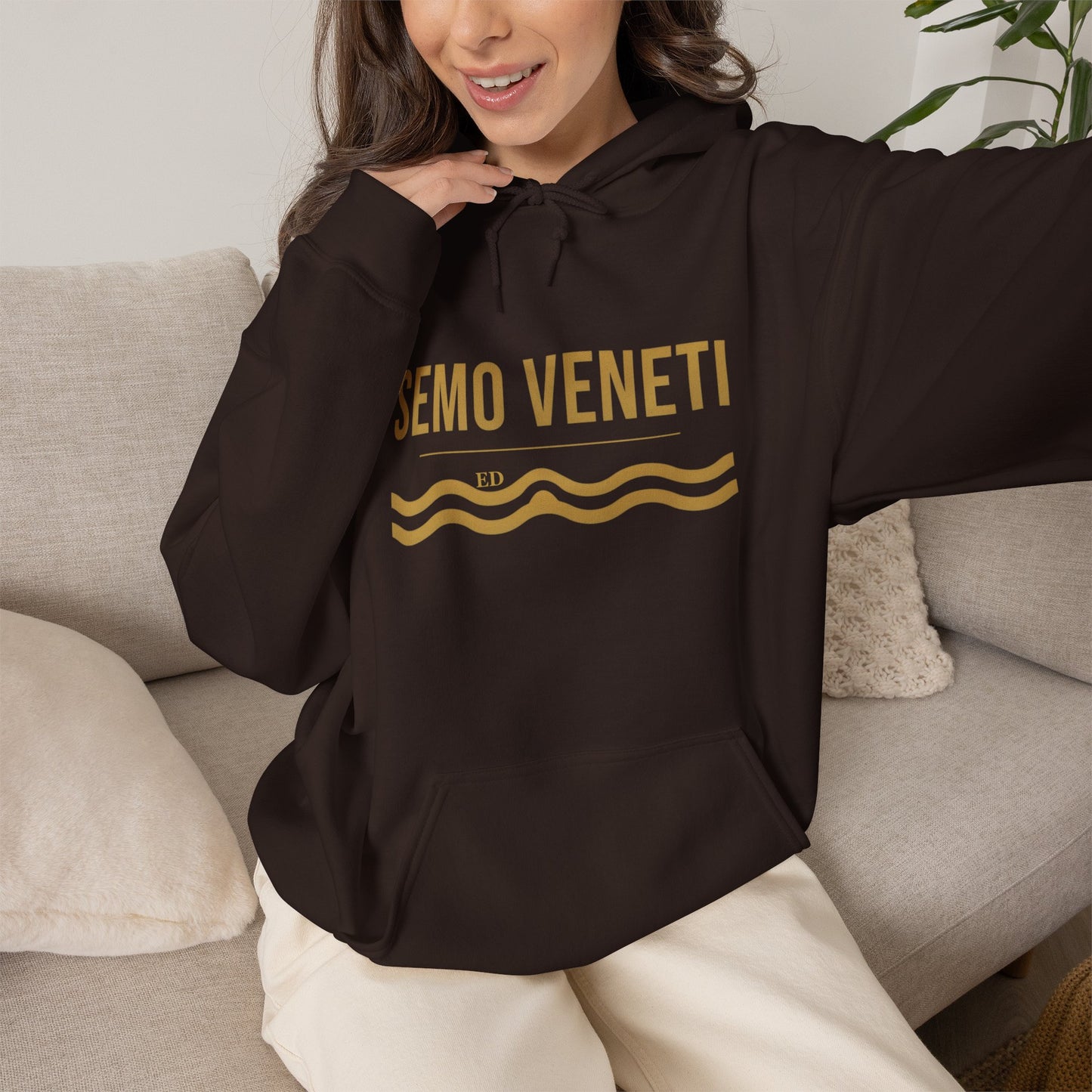 Felpa con cappuccio dell'orgoglio veneto | Semo Veneti Vestibilità calda