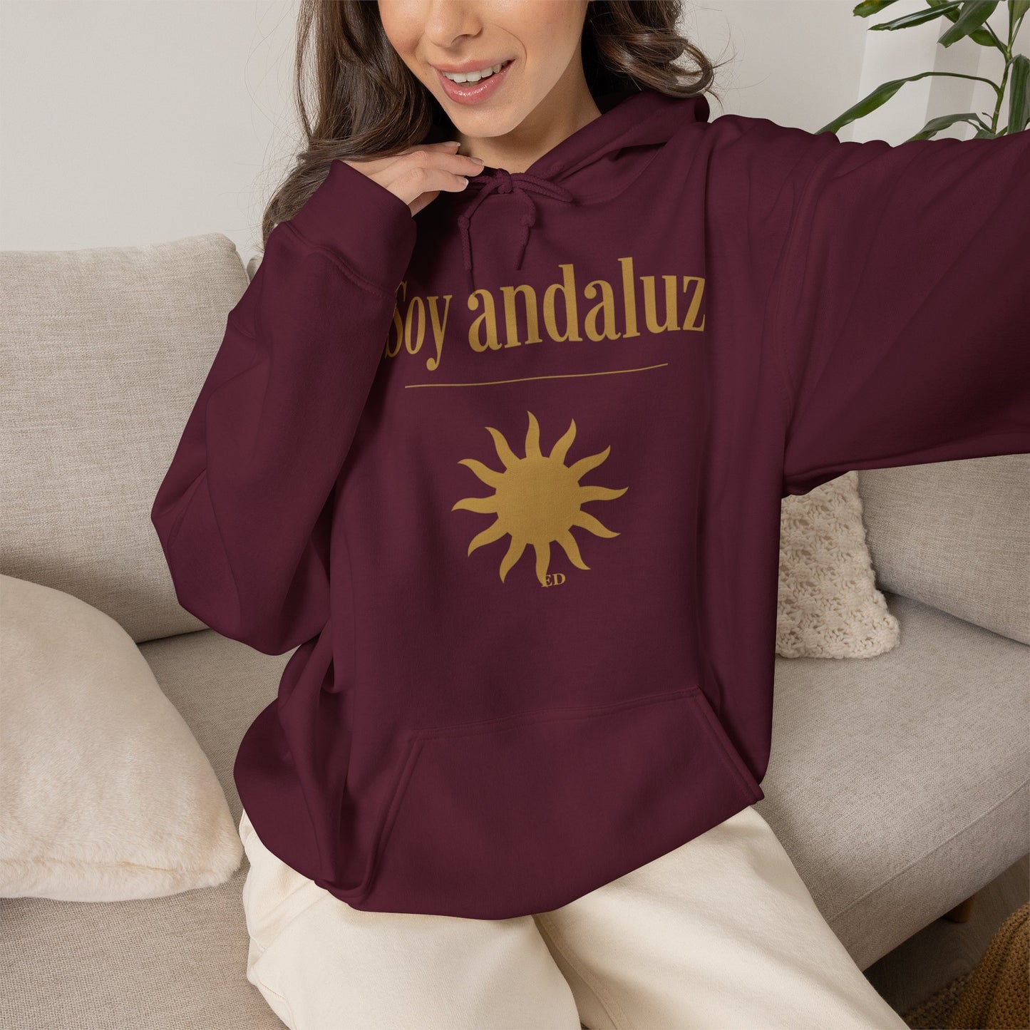 Hoodie mit andalusischem Stolz | Soy Andaluz, warm geschnitten