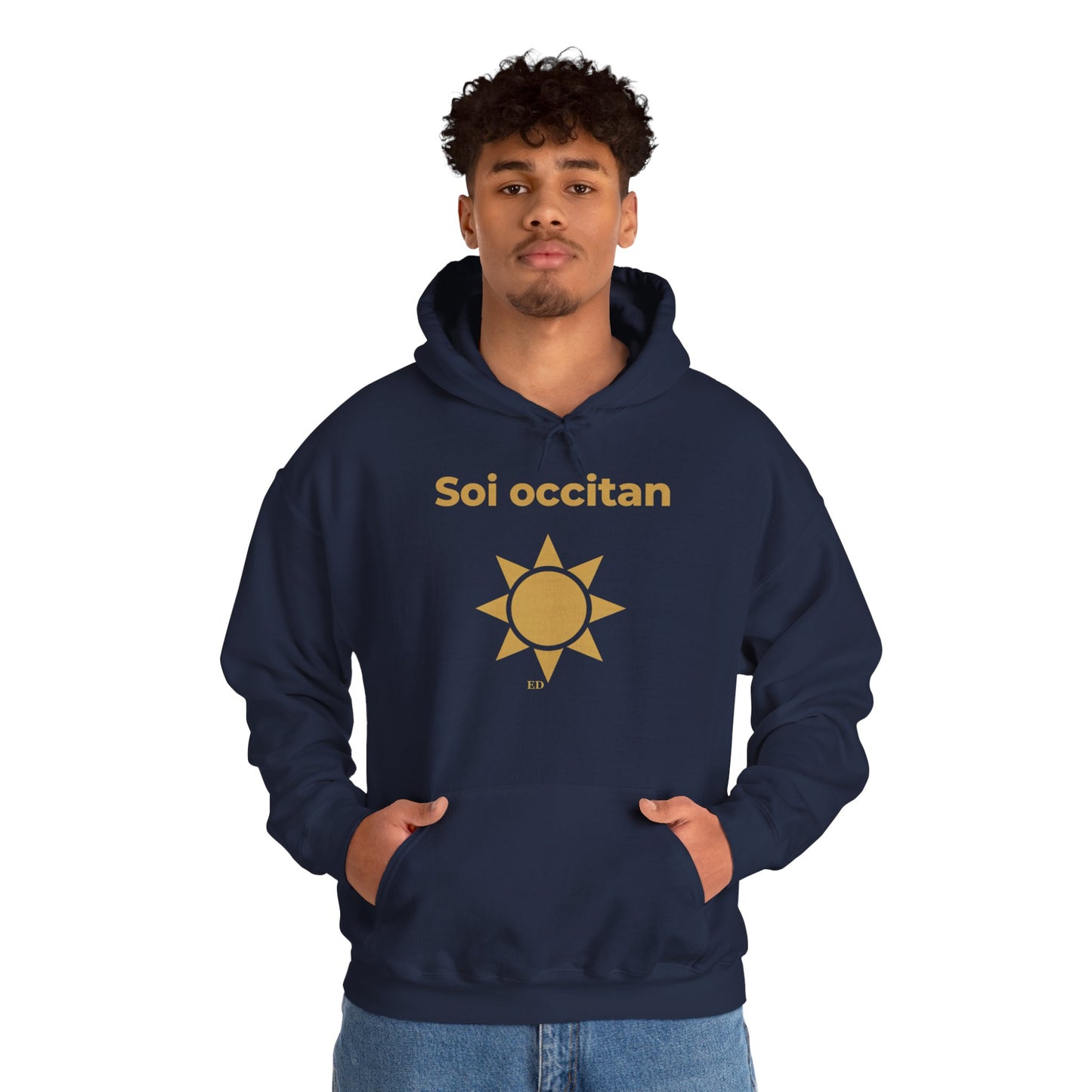 Hoodie mit okzitanischem Stolz | Soi Occitan, warm geschnitten