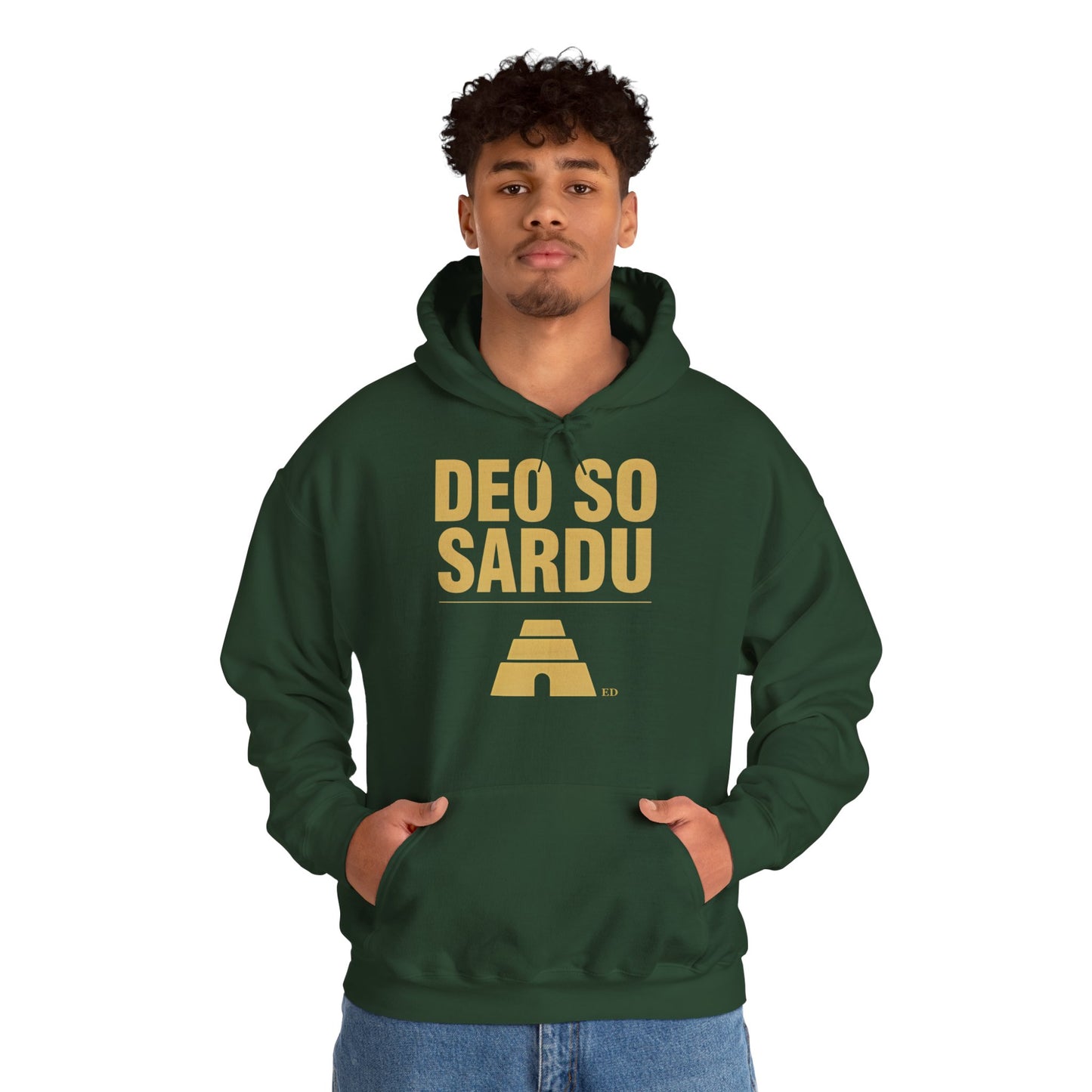 Hoodie mit sardischem Stolz | Deo So Sardu, warm geschnitten