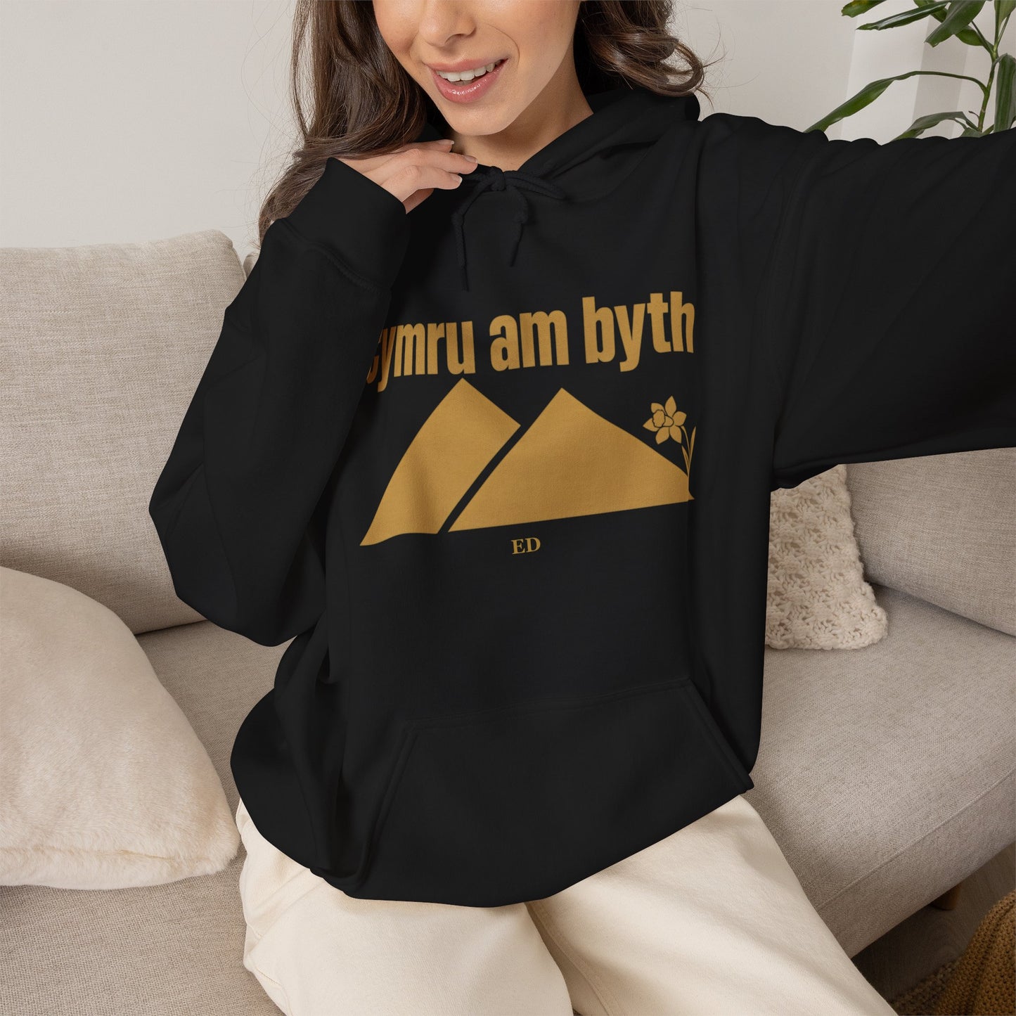 Felpa con cappuccio dell'orgoglio gallese | Modello caldo Cymru Am Byth