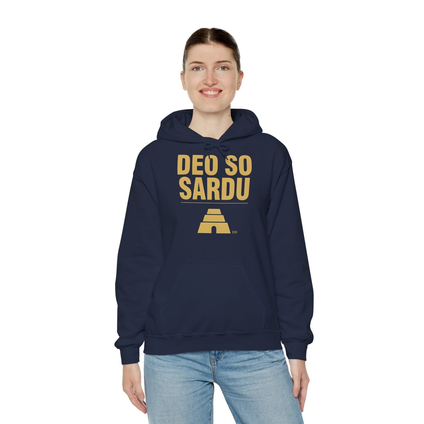Hoodie mit sardischem Stolz | Deo So Sardu, warm geschnitten
