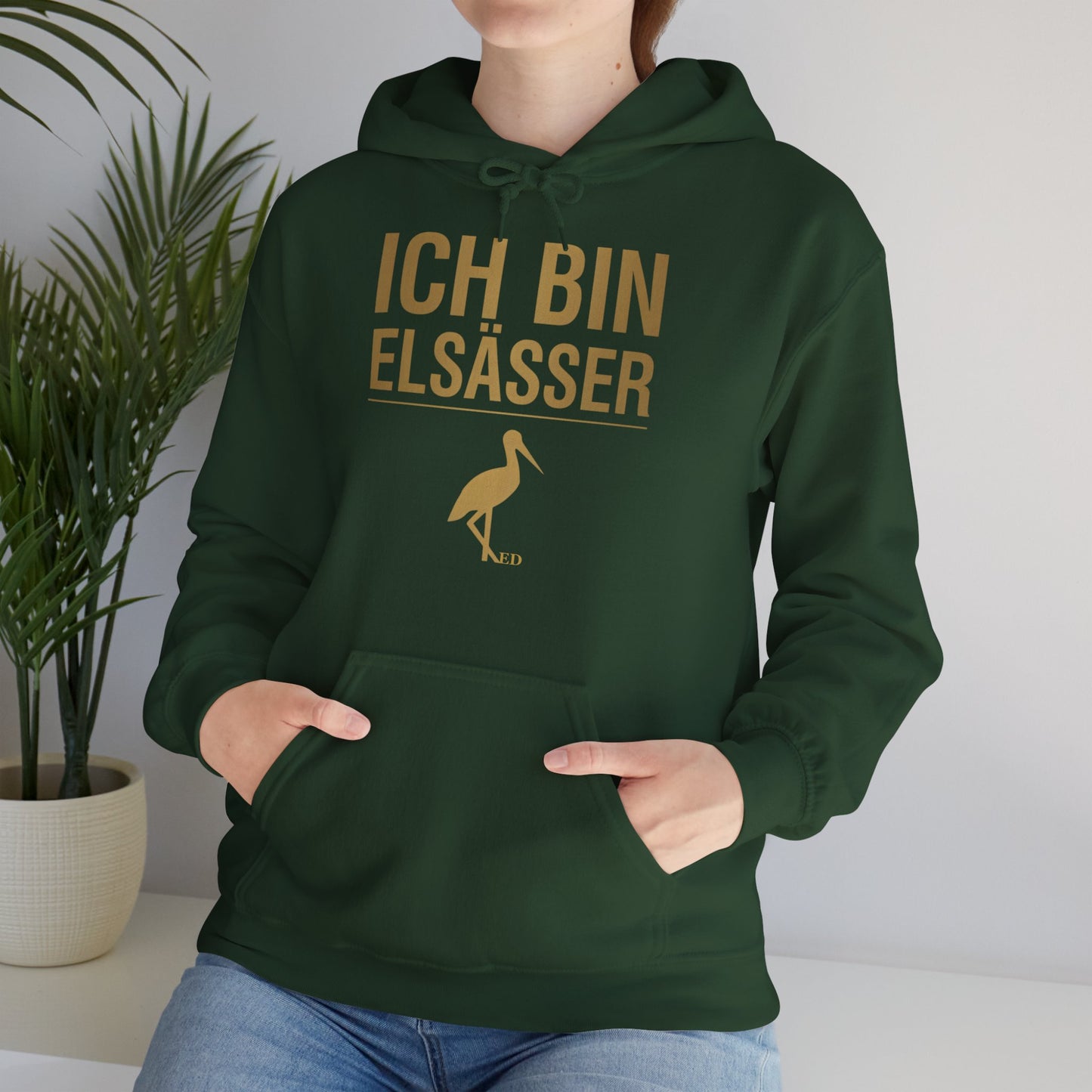 Bluza z kapturem z dumą alzacką | Ich Bin Elsässer Warm Fit