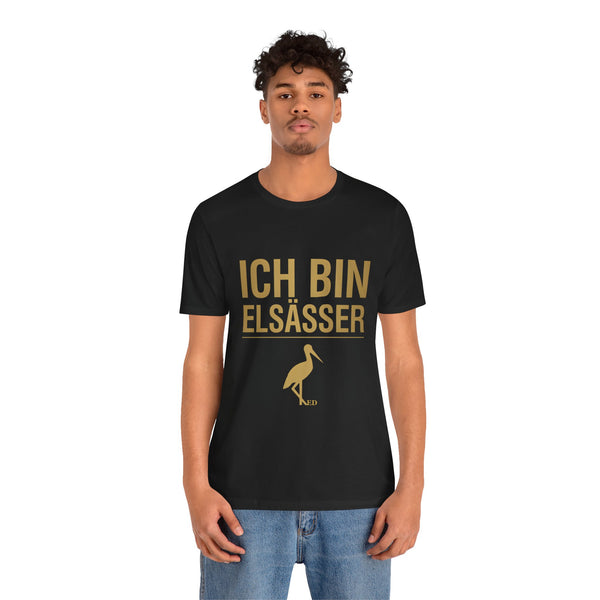 Camiseta de orgullo alsaciano con diseño dialectal «Ich bin Elsässer»