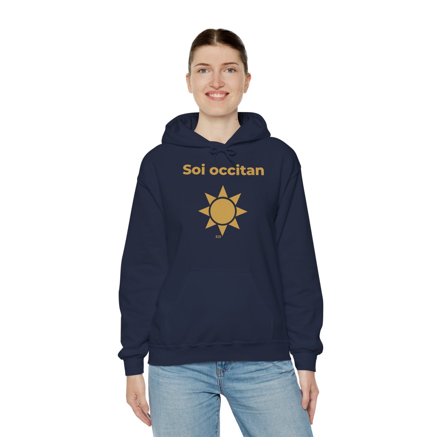 Hoodie mit okzitanischem Stolz | Soi Occitan, warm geschnitten
