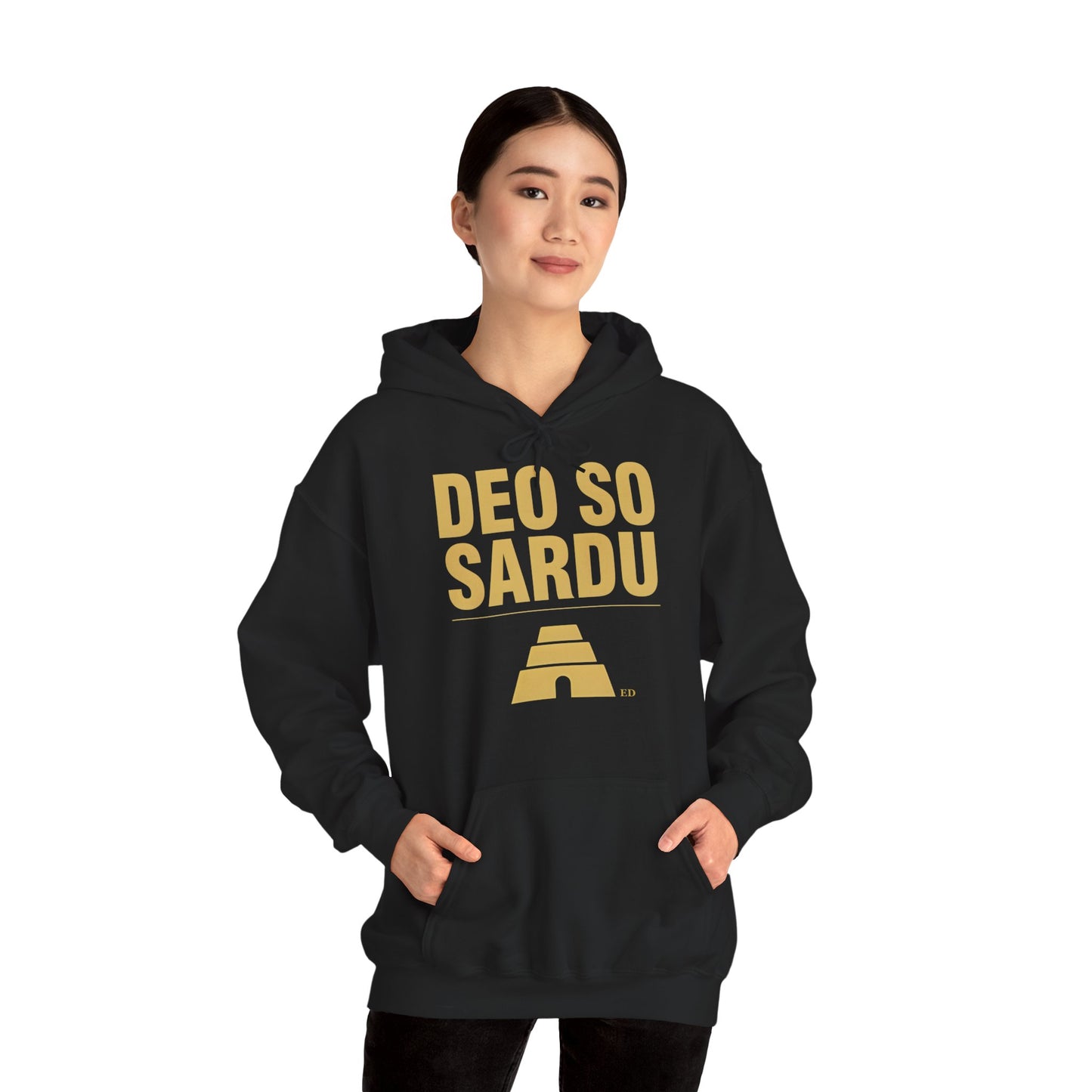 Hoodie mit sardischem Stolz | Deo So Sardu, warm geschnitten