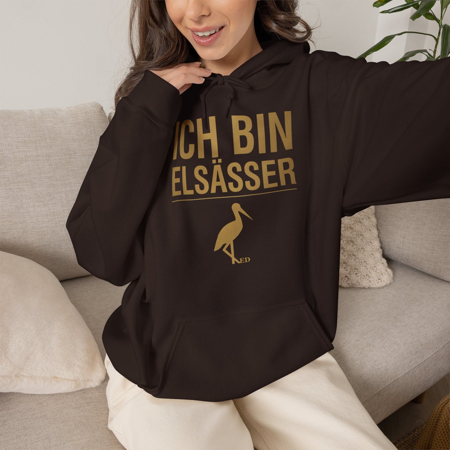 Bluza z kapturem z dumą alzacką | Ich Bin Elsässer Warm Fit