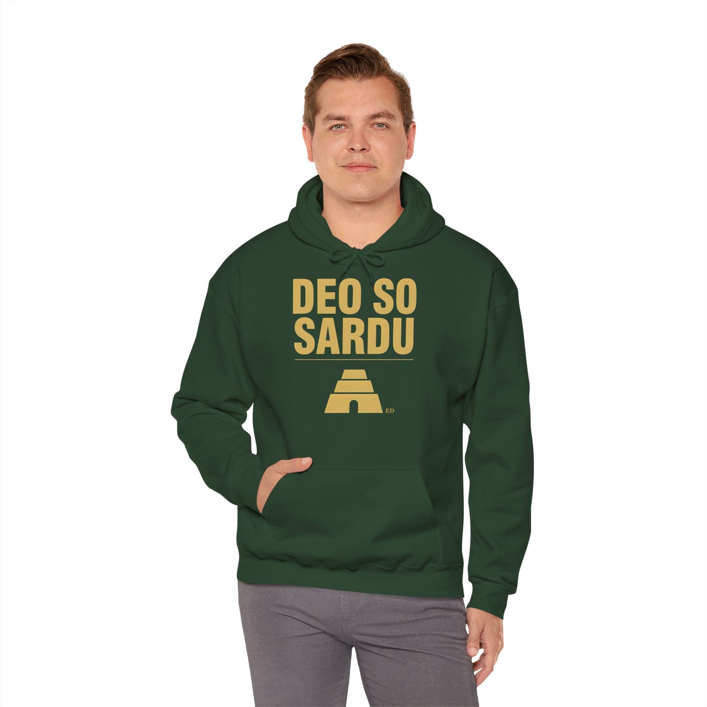 Hoodie mit sardischem Stolz | Deo So Sardu, warm geschnitten