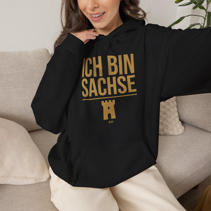 Bluza z kapturem z saksońską dumą | Ich Bin Sachse — ciepły fason